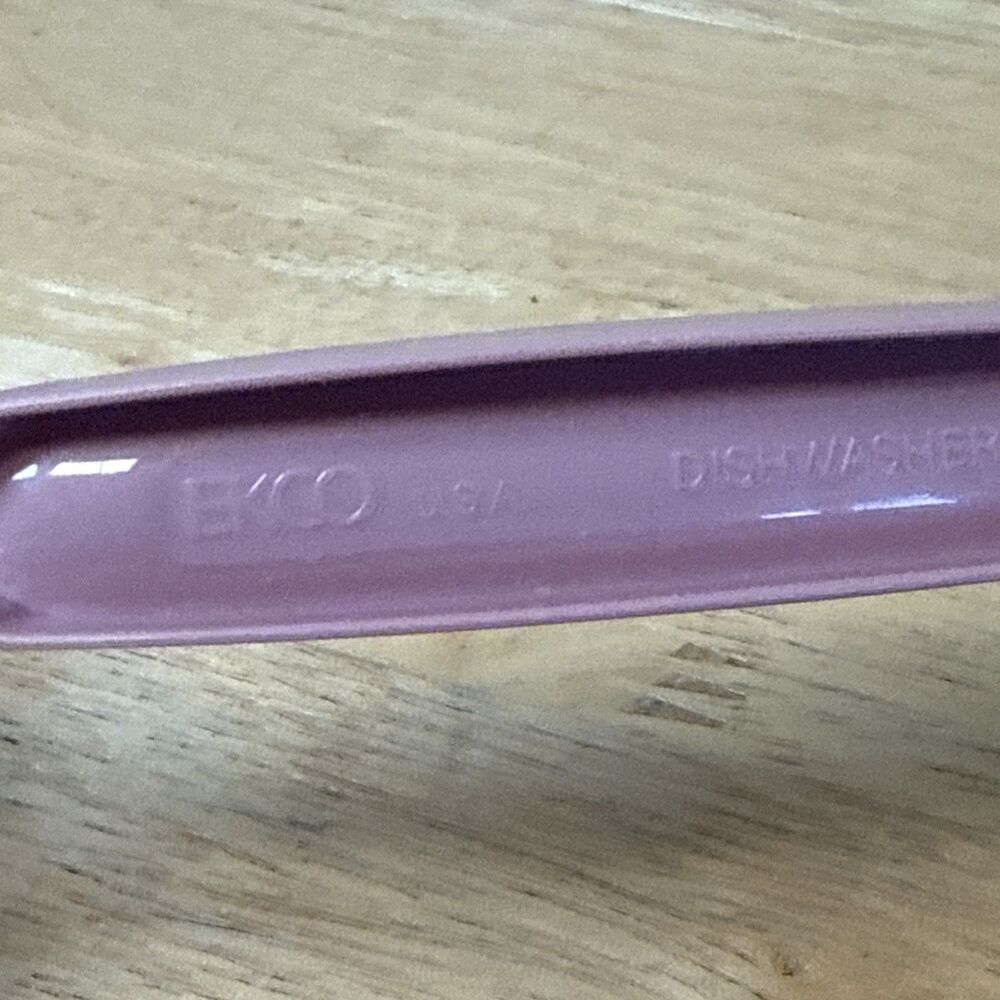 VTG EKCO Short 11” Mauve Pink Nylon Plastic Slotted Spatula Flipper USA - Picture 4 of 9